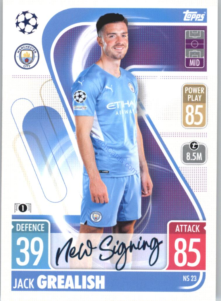 Jack Grealish Topps Match Attax 2021/22 Update #NS 23