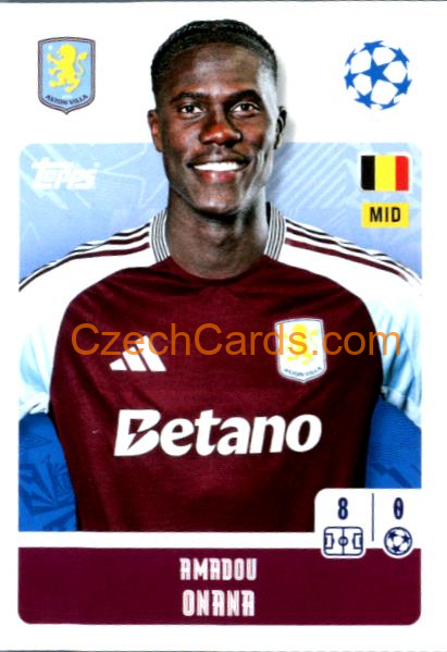 Amadou Onana 2024/25 Topps Champions League sticker #71