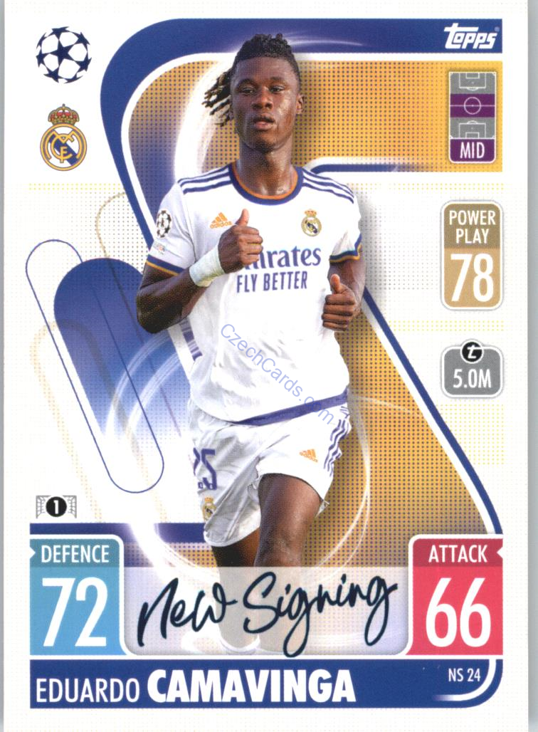 Eduardo Camavinga Topps Match Attax 2021/22 Update #NS 24