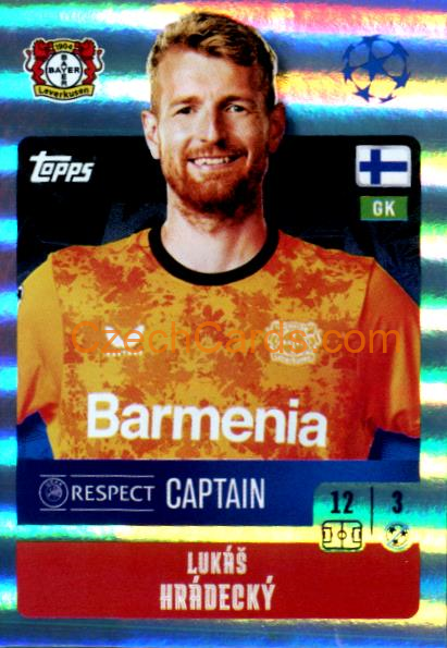 Lukáš Hrádecký 2024/25 Topps Champions League sticker shiny #101