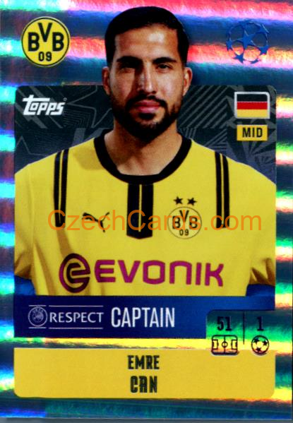 Emre Can 2024/25 Topps Champions League sticker shiny #125