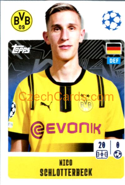 Nico Schlotterbeck 2024/25 Topps Champions League sticker #127