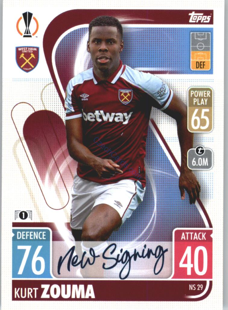 Kurt Zouma Topps Match Attax 2021/22 Update #NS 29