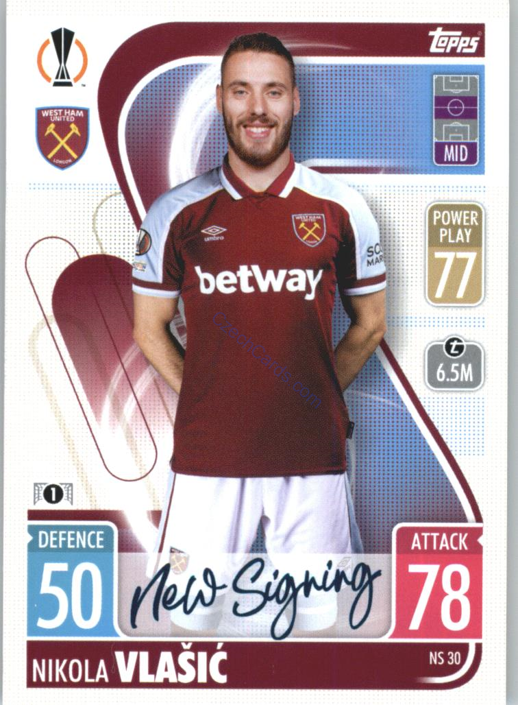 Nikola Vlasic Topps Match Attax 2021/22 Update #NS 30