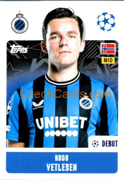 Hugo Vetlesen 2024/25 Topps Champions League sticker #155