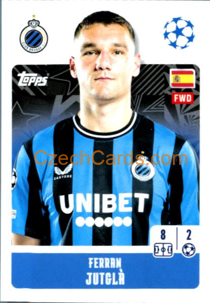 Ferran Jutglà 2024/25 Topps Champions League sticker #158