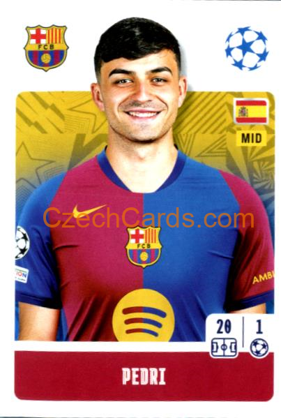 Pedri 2024/25 Topps Champions League sticker #167