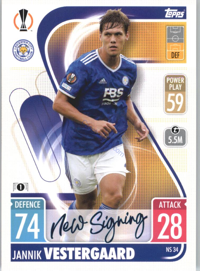 Jannik Vestergaard Topps Match Attax 2021/22 Update #NS 34