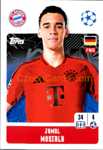 Jamal Musiala 2024/25 Topps Champions League sticker #180