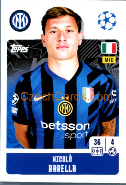 Nicolò Barella 2024/25 Topps Champions League sticker #191