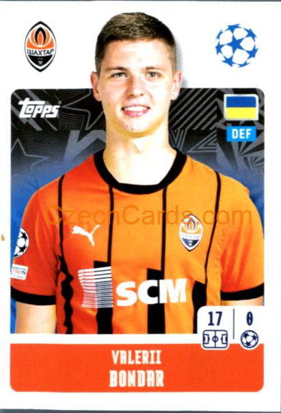 Valeriy Bondar 2024/25 Topps Champions League sticker #199