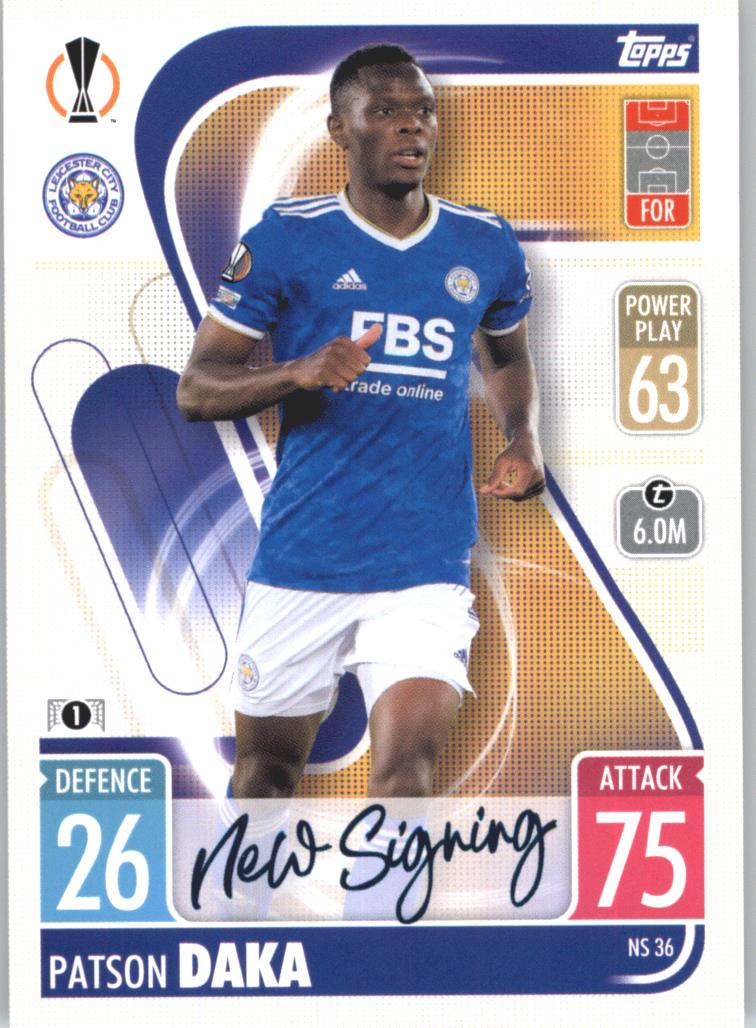 Patson Daka Topps Match Attax 2021/22 Update #NS 36