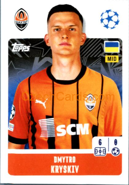Dmytro Kryskiv 2024/25 Topps Champions League sticker #203