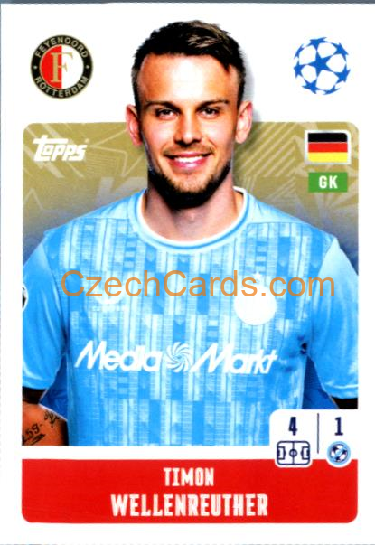 Timon Wellenreuther 2024/25 Topps Champions League sticker #210