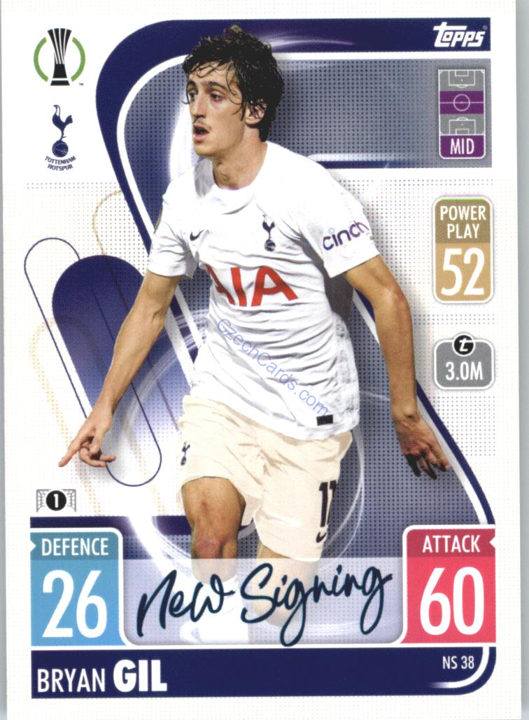 Bryan Gil Topps Match Attax 2021/22 Update #NS 38