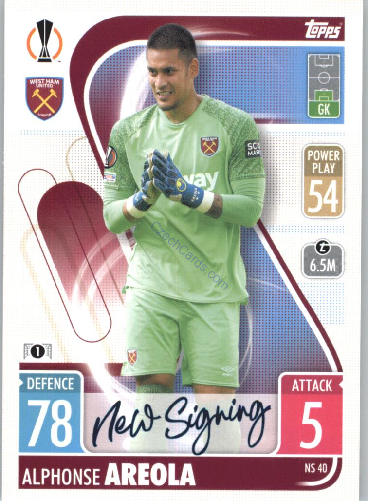 Alphonse Areola Topps Match Attax 2021/22 Update #NS 40