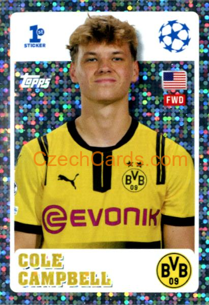 Cole Campbell 2024/25 Topps Champions League sticker 1st Sticker foil #234