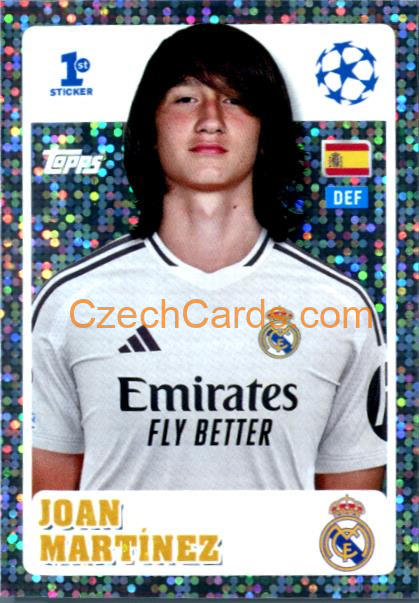 Joan Martínez 2024/25 Topps Champions League sticker 1st Sticker foil #235
