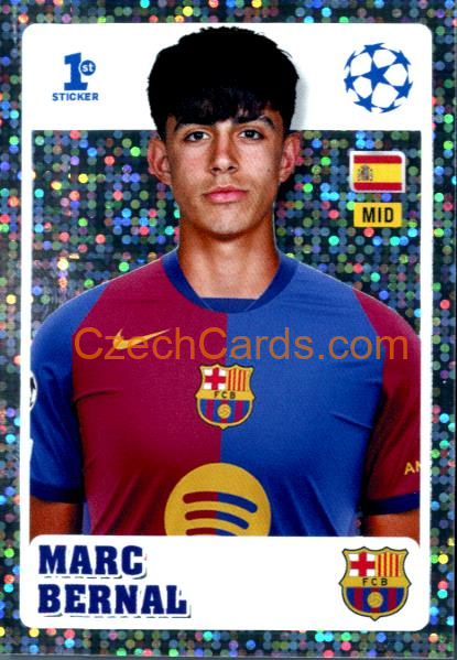 Marc Bernal 2024/25 Topps Champions League sticker 1st Sticker foil #238