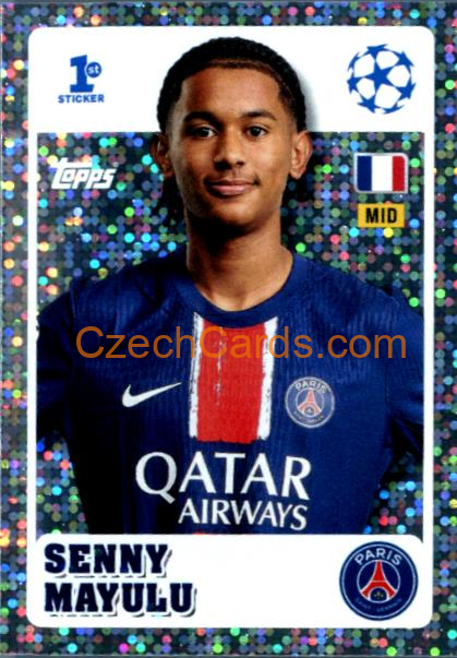 Senny Mayulu 2024/25 Topps Champions League sticker 1st Sticker foil #240