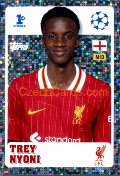 Trey Nyoni 2024/25 Topps Champions League sticker 1st Sticker foil #241
