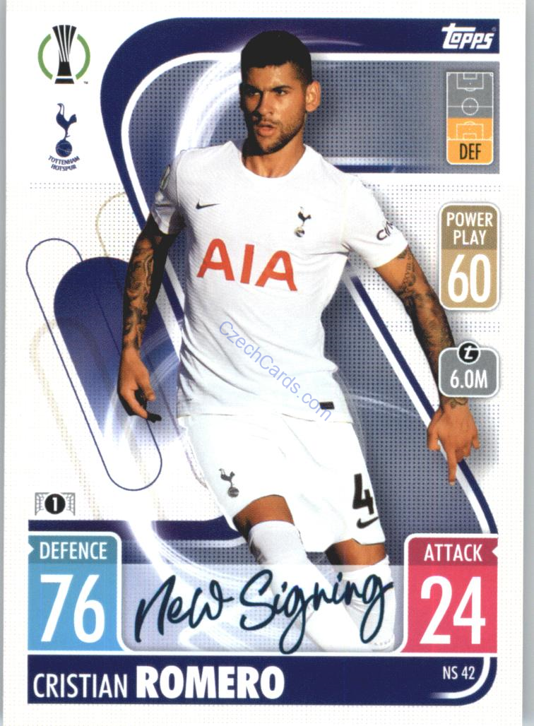 Cristian Romero Topps Match Attax 2021/22 Update #NS 42