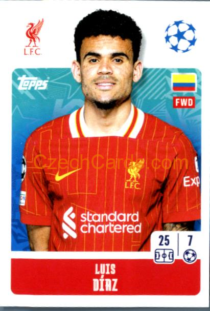 Luis Díaz 2024/25 Topps Champions League sticker #268