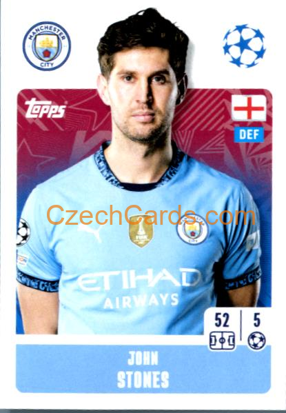 John Stones 2024/25 Topps Champions League sticker #275