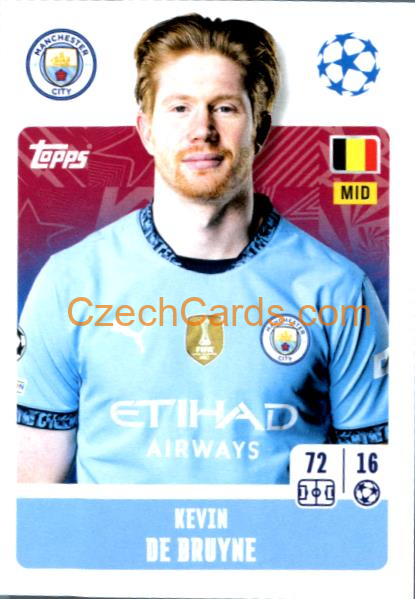 Kevin De Bruyne 2024/25 Topps Champions League sticker #278