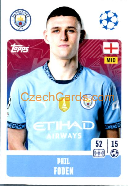 Phil Foden 2024/25 Topps Champions League sticker #280