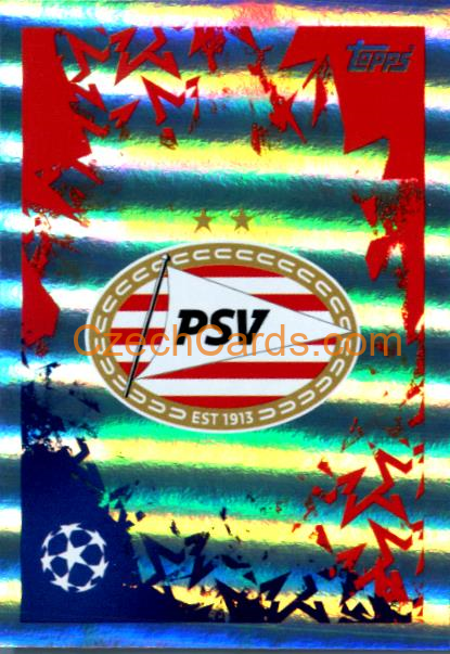 Club Logo PSV Eindhoven 2024/25 Topps Champions League sticker shiny #295