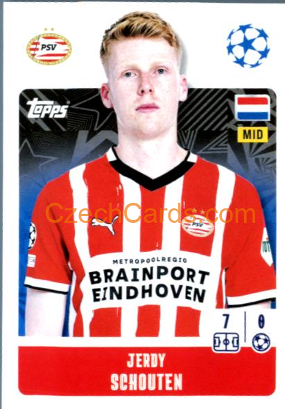 Jerdy Schouten 2024/25 Topps Champions League sticker #302