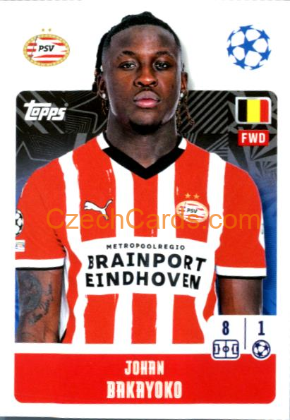 Johan Bakayoko 2024/25 Topps Champions League sticker #305
