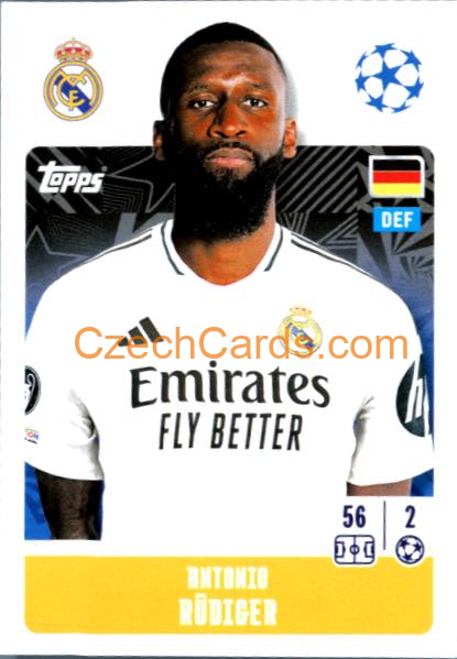 Antonio Rüdiger 2024/25 Topps Champions League sticker #322