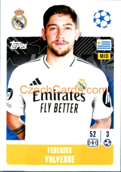 Federico Valverde 2024/25 Topps Champions League sticker #325