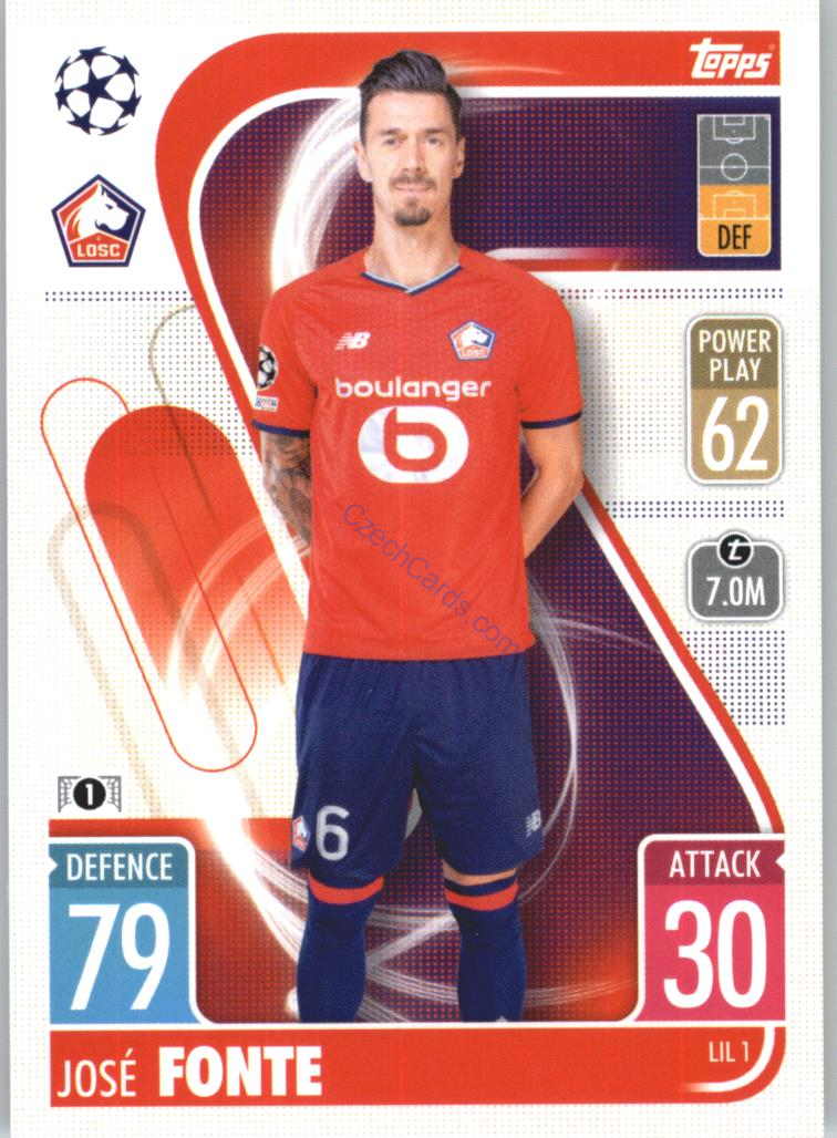 Jose Fonte Topps Match Attax 2021/22 Update #LIL 1