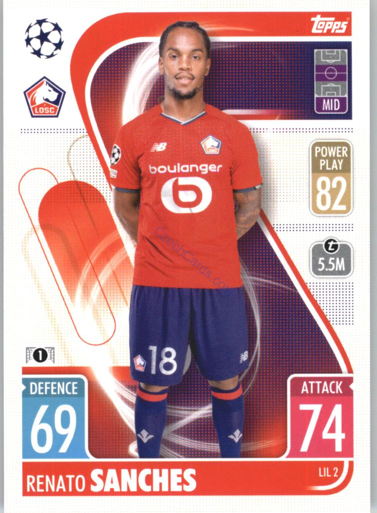 Renato Sanches Topps Match Attax 2021/22 Update #LIL 2
