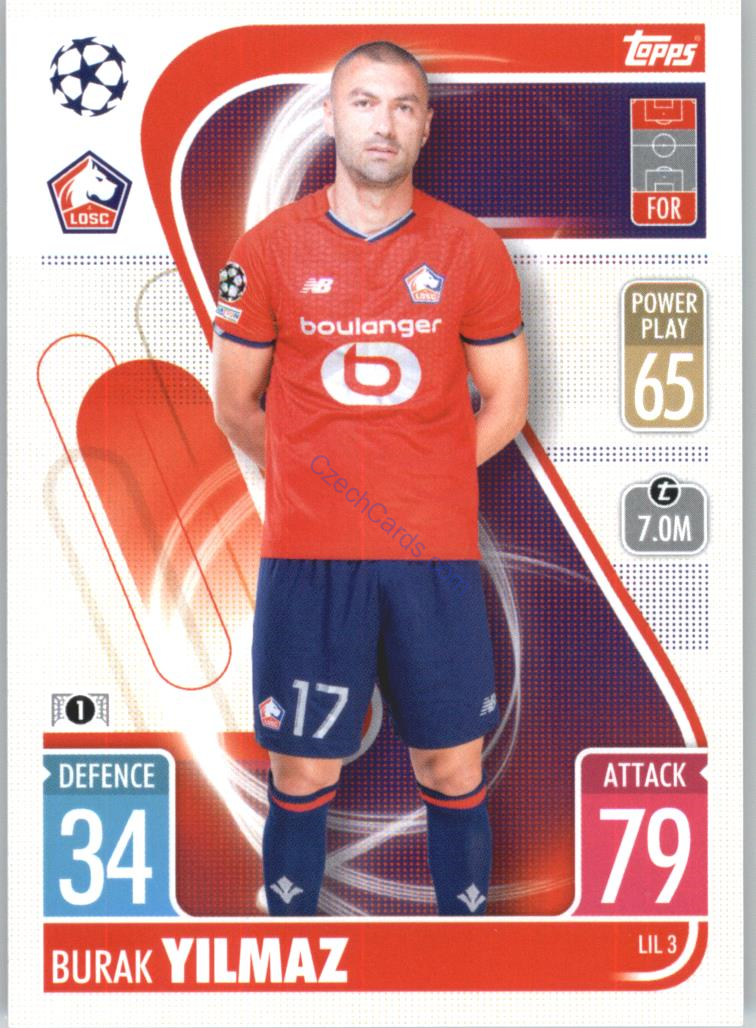 Burak Yilmaz Topps Match Attax 2021/22 Update #LIL 3