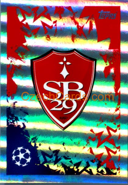 Club Logo Stade Brestois 2024/25 Topps Champions League sticker shiny #367