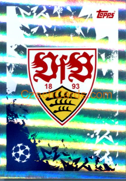 Club Logo VfB Stuttgart 2024/25 Topps Champions League sticker shiny #379