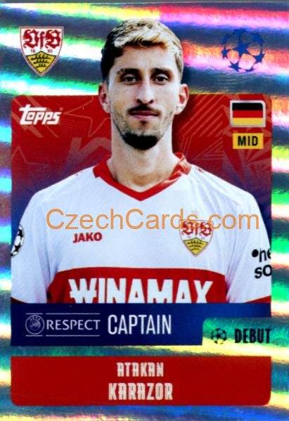Atakan Karazor 2024/25 Topps Champions League sticker shiny #380