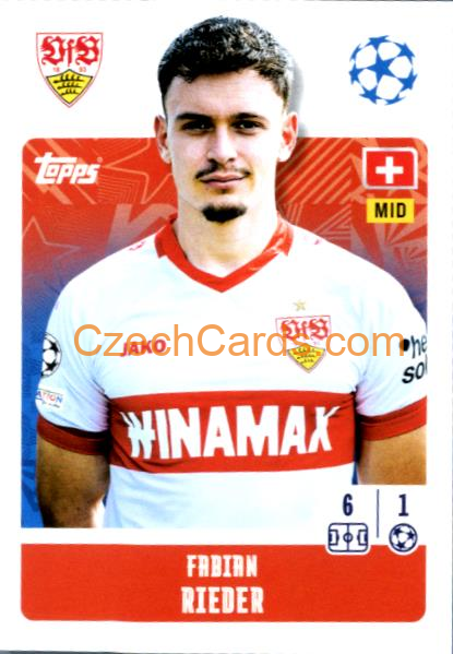Fabian Rieder 2024/25 Topps Champions League sticker #386