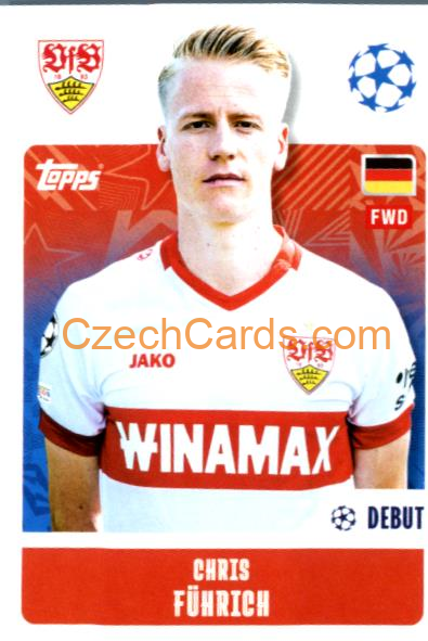 Chris Führich 2024/25 Topps Champions League sticker #389