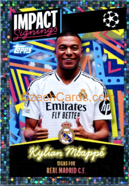 Kylian Mbappé (Real Madrid CF) 2024/25 Topps Champions League sticker shiny #407