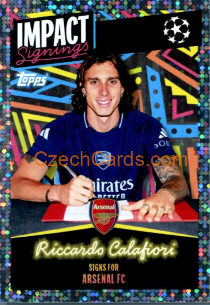 Riccardo Calafiori (Arsenal FC) 2024/25 Topps Champions League sticker shiny #412