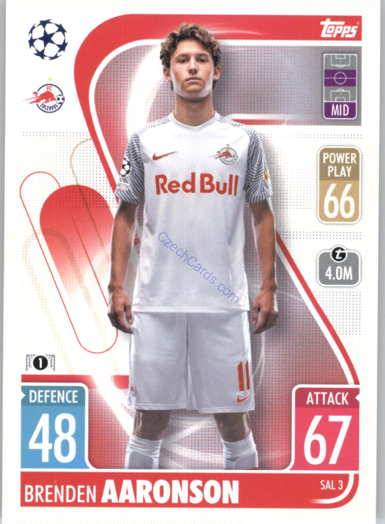 Brenden Aaronson Topps Match Attax 2021/22 Update #SAL 3