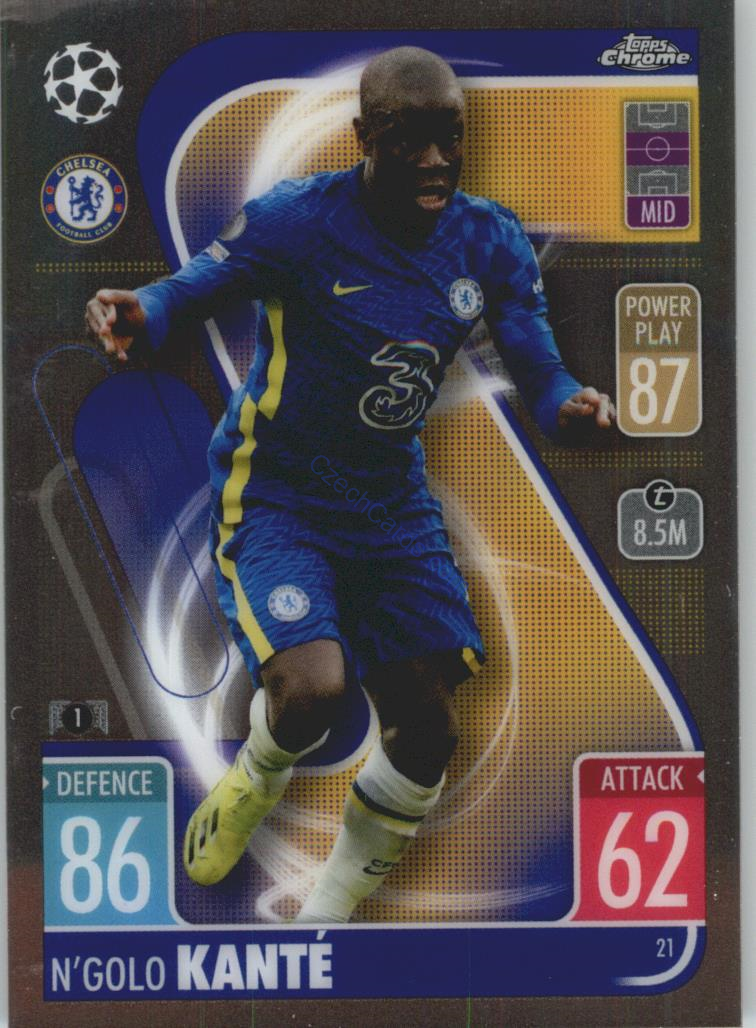 N'Golo Kanté Match Attax Chrome CL 2021/22 #21