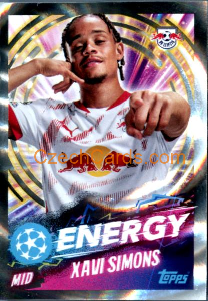 Xavi Simons 2024/25 Topps Champions League sticker Energy #527