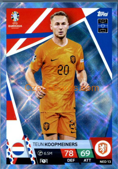 Teun Koopmeiners 2024 EURO Match Attax crystal parallel #NED13