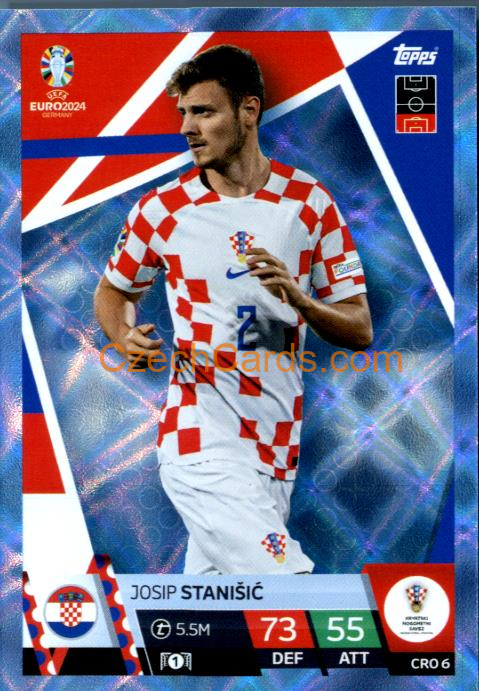 Josip Stanišić 2024 EURO Match Attax crystal parallel #CRO6